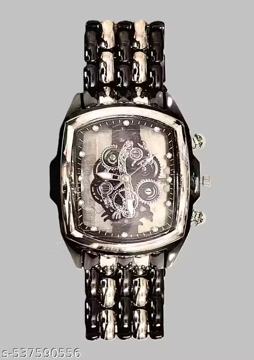 Classic vintage premium formals wedding stylish designer royal luxury gold silver mens watch