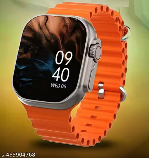 T800 Ultra Smart Watch with Beautiful Strap, Bluetooth Calling Smart Watch, 1.99" Touch Display with Fitness & Outdoor, Health & Medical Tracker, 8 Unique UI Interactions (Orange)